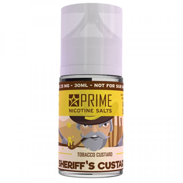 Prime Nicotine Salts - Sheriff's Custard Nic Salts 30ml